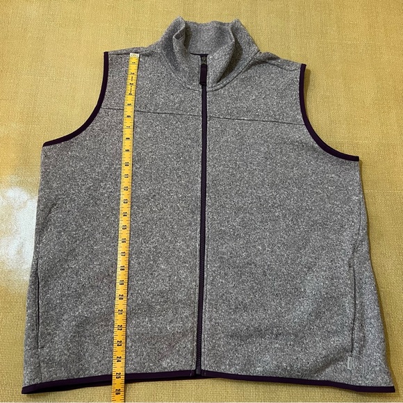 Worn Once! Eddie Bauer Fleece Zip Vest Heather Lavender Size XL - Picture 12 of 15